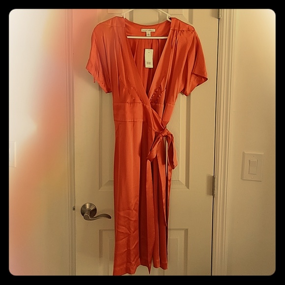 silk wrap dress short